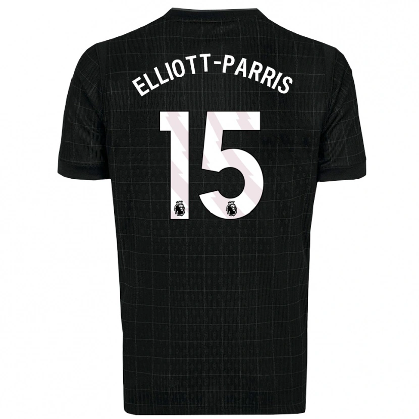 Danxen Herren Reiss Elliott-Parris #15 Schwarz Grau Auswärtstrikot Trikot 2025/26 T-Shirt Schweiz