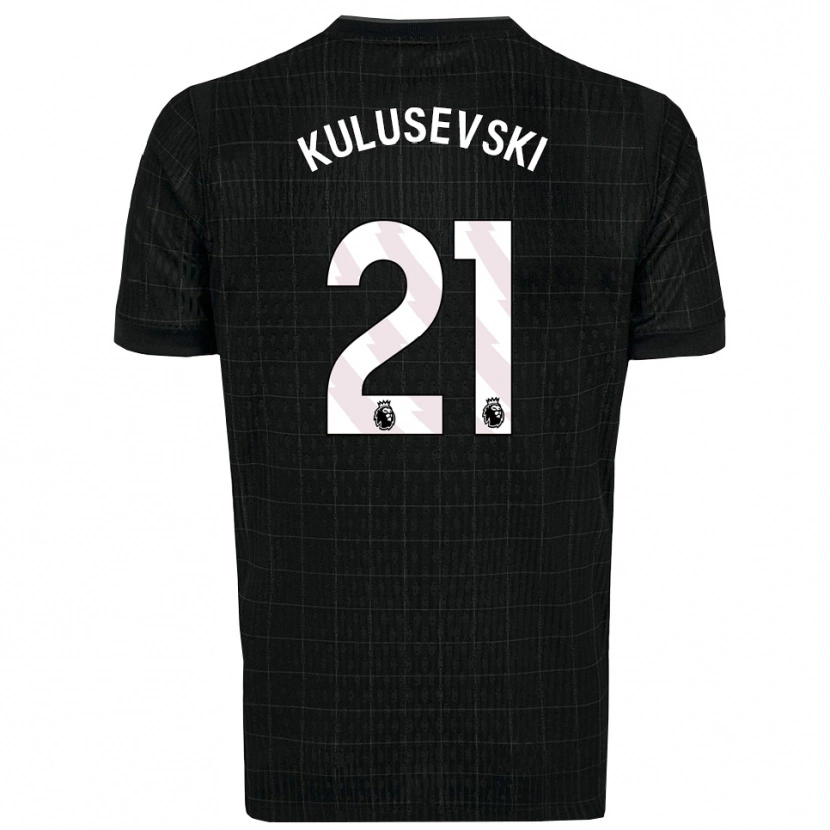Danxen Herren Dejan Kulusevski #21 Schwarz Grau Auswärtstrikot Trikot 2025/26 T-Shirt Schweiz