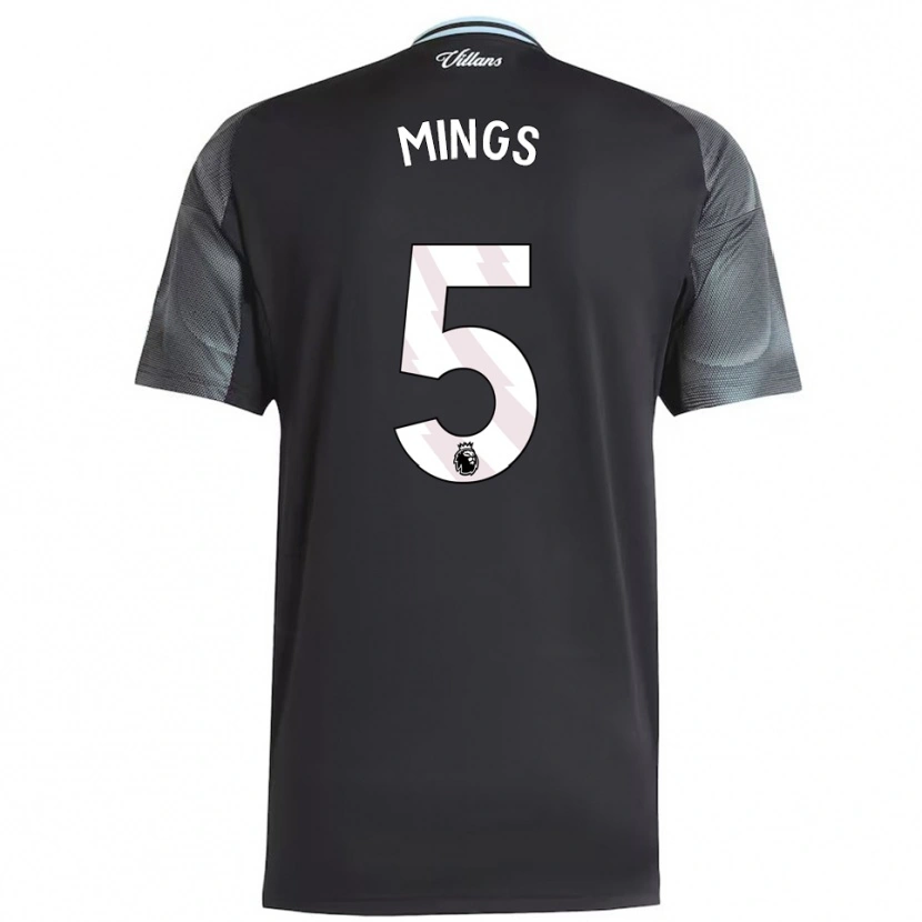 Danxen Herren Tyrone Mings #5 Schwarz Himmelblau Auswärtstrikot Trikot 2025/26 T-Shirt Schweiz