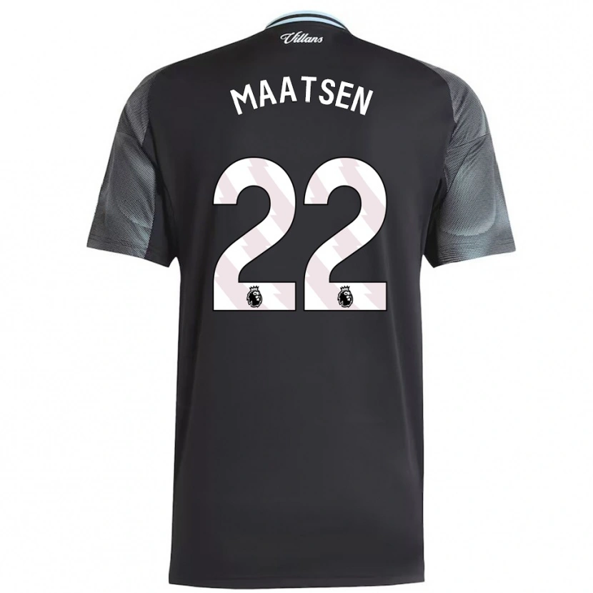 Danxen Herren Ian Maatsen #22 Schwarz Himmelblau Auswärtstrikot Trikot 2025/26 T-Shirt Schweiz