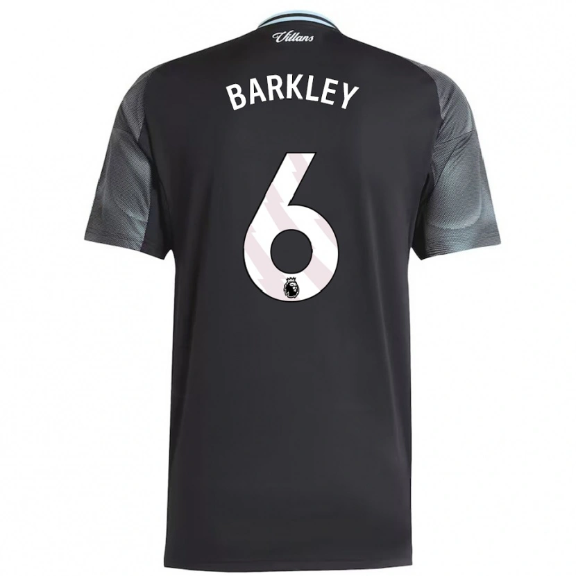 Danxen Herren Ross Barkley #6 Schwarz Himmelblau Auswärtstrikot Trikot 2025/26 T-Shirt Schweiz