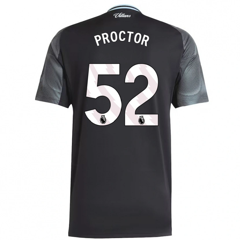 Danxen Herren Sam Proctor #52 Schwarz Himmelblau Auswärtstrikot Trikot 2025/26 T-Shirt Schweiz
