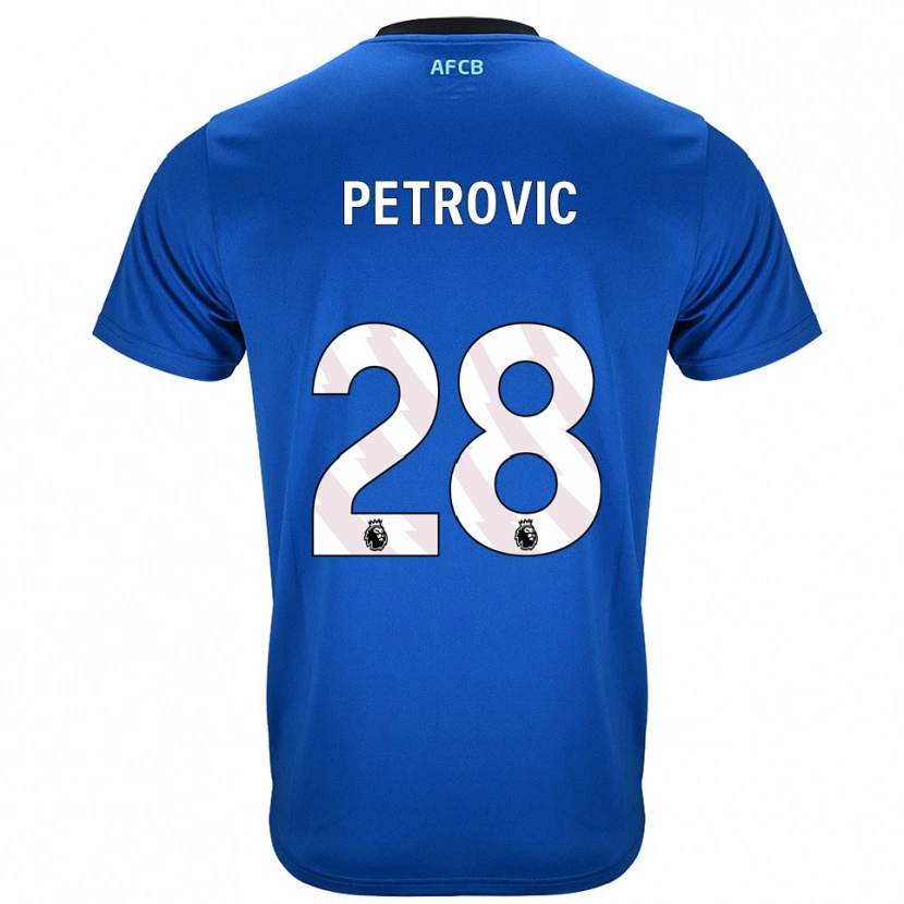 Danxen Herren Djordje Petrovic #28 Blau Schwarz Auswärtstrikot Trikot 2025/26 T-Shirt Schweiz