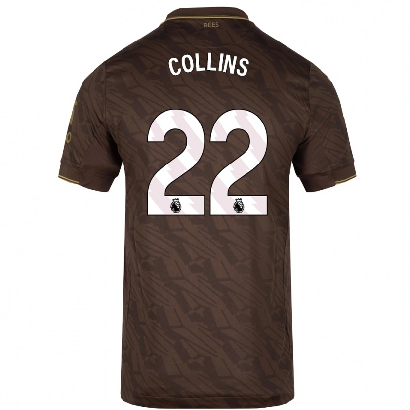 Danxen Herren Nathan Collins #22 Braun Gold Auswärtstrikot Trikot 2025/26 T-Shirt Schweiz