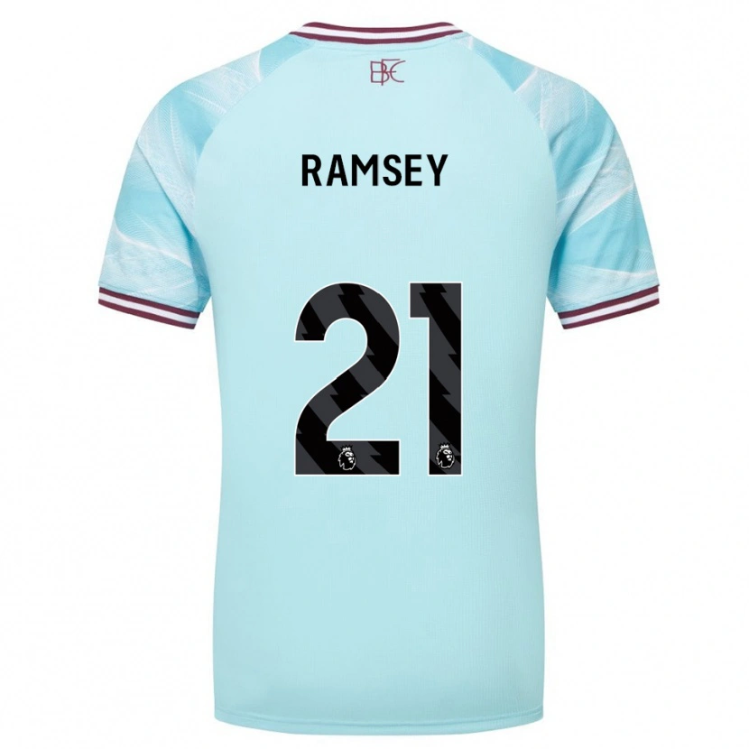 Danxen Herren Aaron Ramsey #21 Himmelblau Burgunderrot Auswärtstrikot Trikot 2025/26 T-Shirt Schweiz