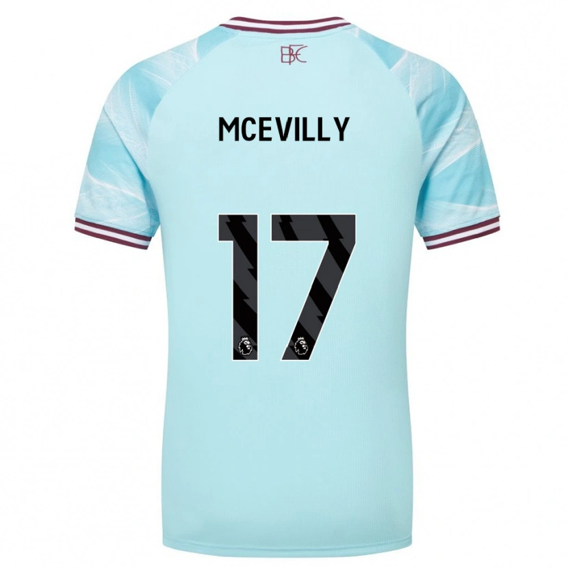 Danxen Herren Jack Mcevilly #17 Himmelblau Burgunderrot Auswärtstrikot Trikot 2025/26 T-Shirt Schweiz