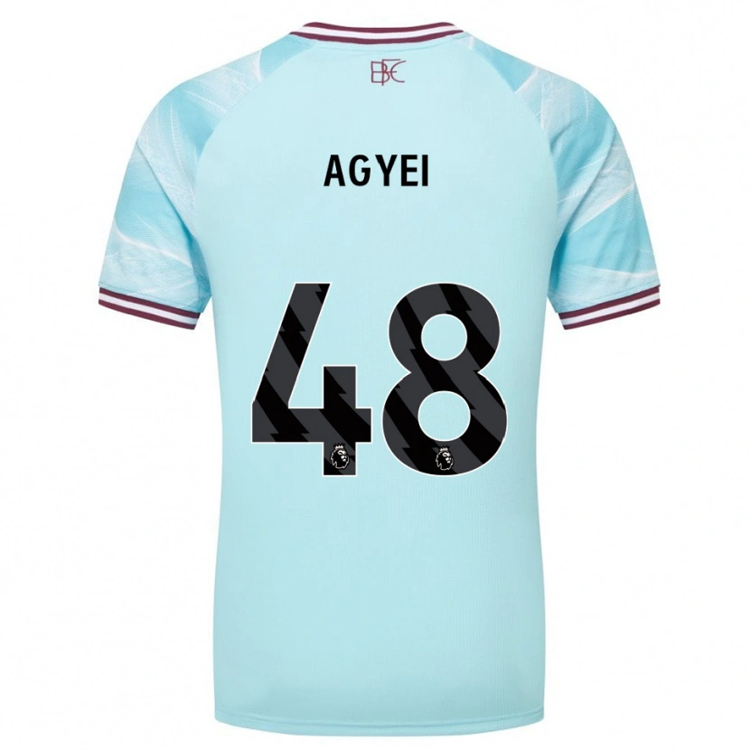 Danxen Herren Enock Agyei #48 Himmelblau Burgunderrot Auswärtstrikot Trikot 2025/26 T-Shirt Schweiz
