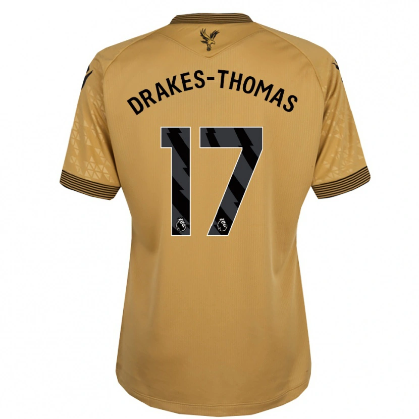 Danxen Herren Joél Drakes-Thomas #17 Gold Schwarz Auswärtstrikot Trikot 2025/26 T-Shirt Schweiz