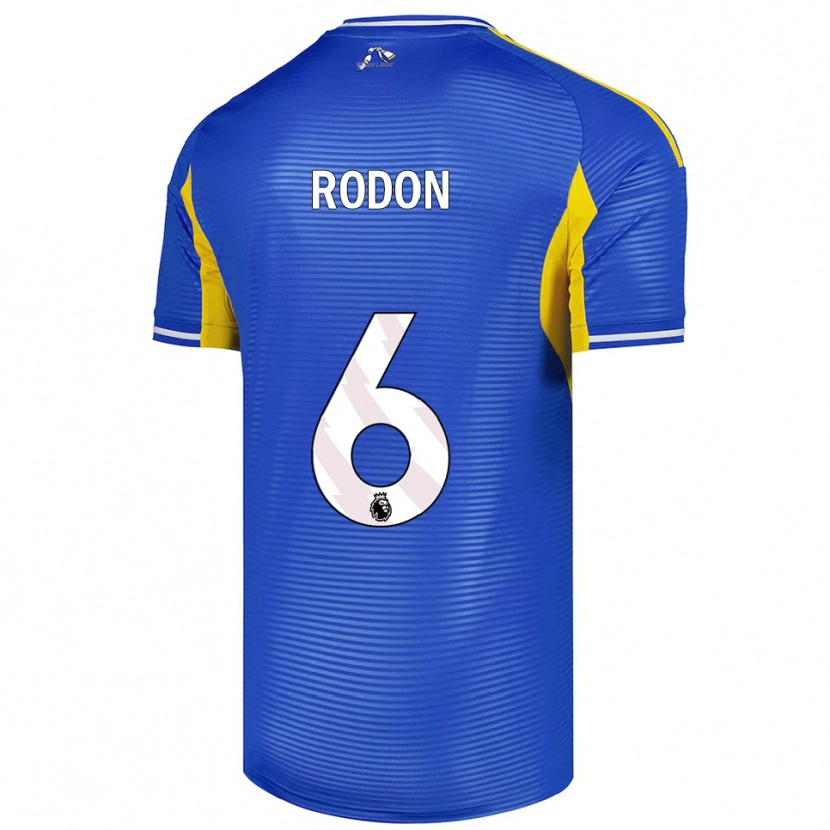 Danxen Herren Joe Rodon #6 Blau Gelb Auswärtstrikot Trikot 2025/26 T-Shirt Schweiz
