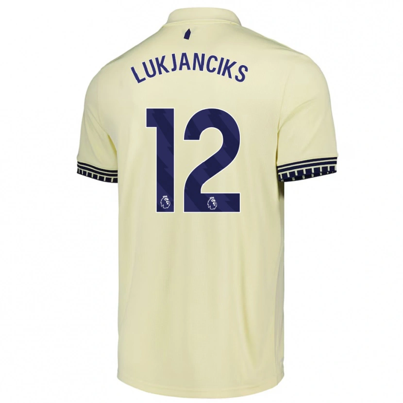 Danxen Herren Douglass Lukjanciks #12 Creme Weiß Schwarz Auswärtstrikot Trikot 2025/26 T-Shirt Schweiz