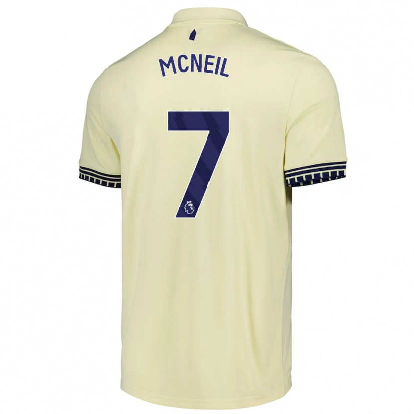 Danxen Herren Dwight Mcneil #7 Creme Weiß Schwarz Auswärtstrikot Trikot 2025/26 T-Shirt Schweiz