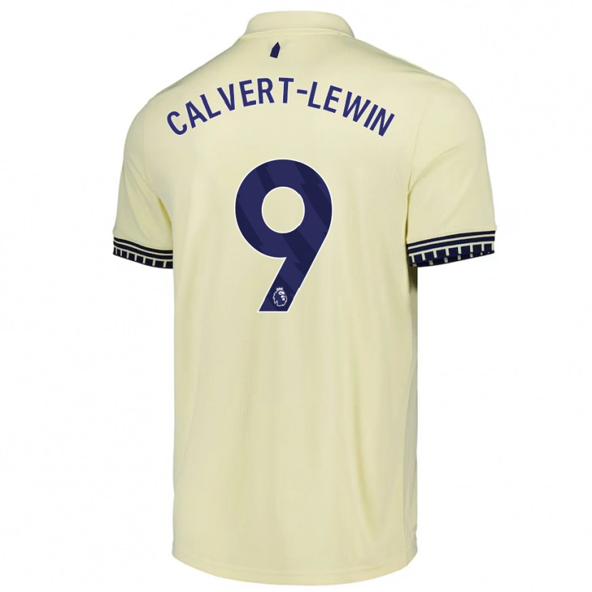Danxen Herren Dominic Calvert-Lewin #9 Creme Weiß Schwarz Auswärtstrikot Trikot 2025/26 T-Shirt Schweiz