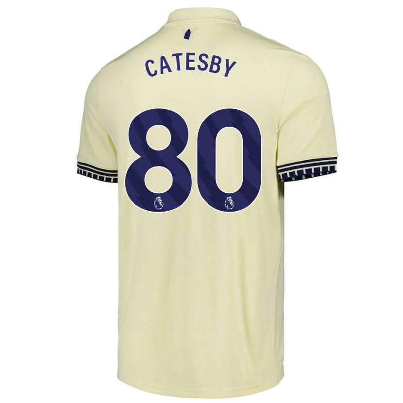 Danxen Herren Joel Catesby #80 Creme Weiß Schwarz Auswärtstrikot Trikot 2025/26 T-Shirt Schweiz