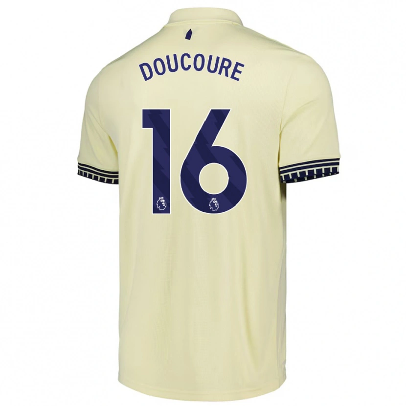 Danxen Herren Abdoulaye Doucoure #16 Creme Weiß Schwarz Auswärtstrikot Trikot 2025/26 T-Shirt Schweiz