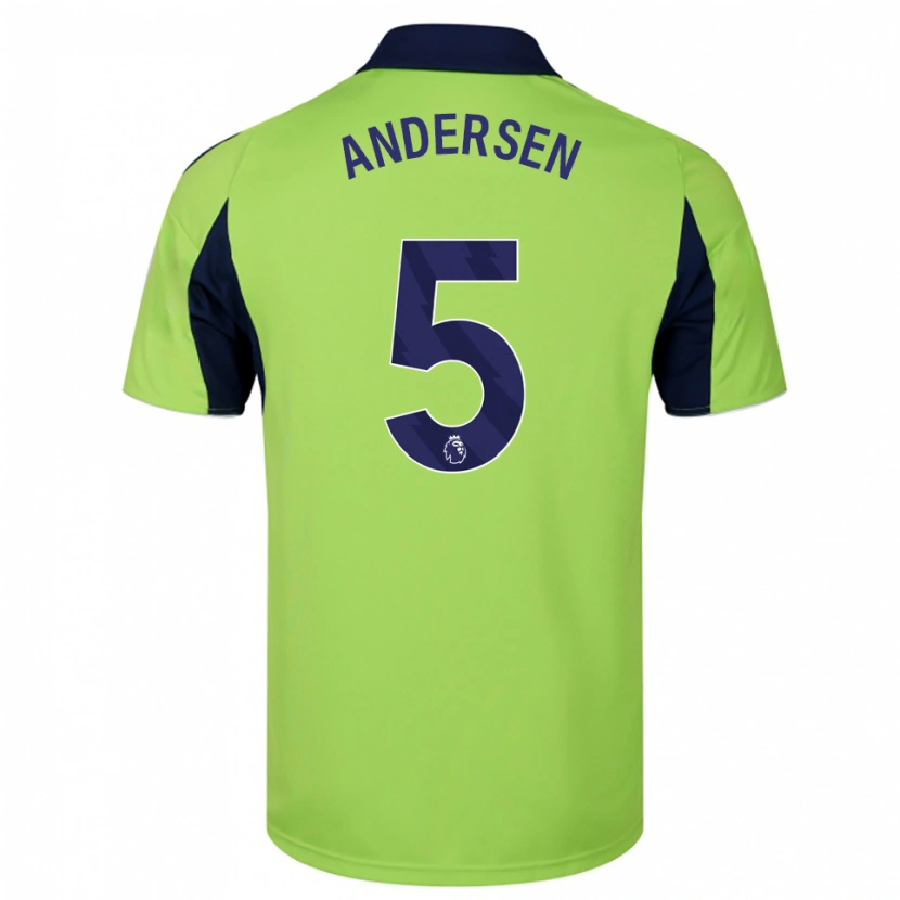 Danxen Herren Joachim Andersen #5 Grün Marineblau Weiß Auswärtstrikot Trikot 2025/26 T-Shirt Schweiz