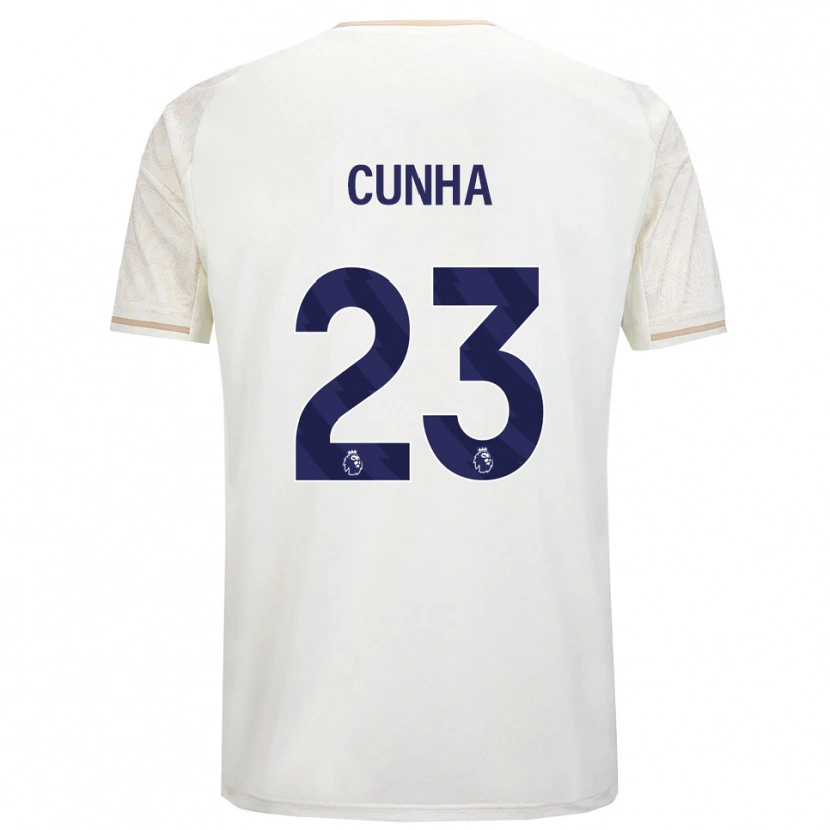 Danxen Herren Jair Cunha #23 Creme Weiß Schwarz Auswärtstrikot Trikot 2025/26 T-Shirt Schweiz