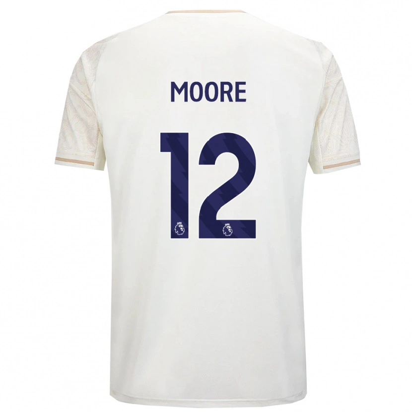 Danxen Herren Daniel Moore #12 Creme Weiß Schwarz Auswärtstrikot Trikot 2025/26 T-Shirt Schweiz