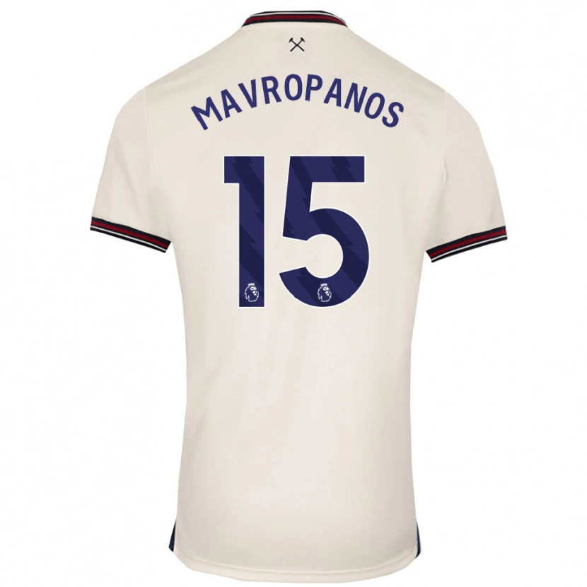 Danxen Herren Konstantinos Mavropanos #15 Creme Weiß Auswärtstrikot Trikot 2025/26 T-Shirt Schweiz
