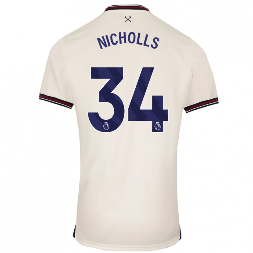 Danxen Herren Macey Nicholls #34 Creme Weiß Auswärtstrikot Trikot 2025/26 T-Shirt Schweiz