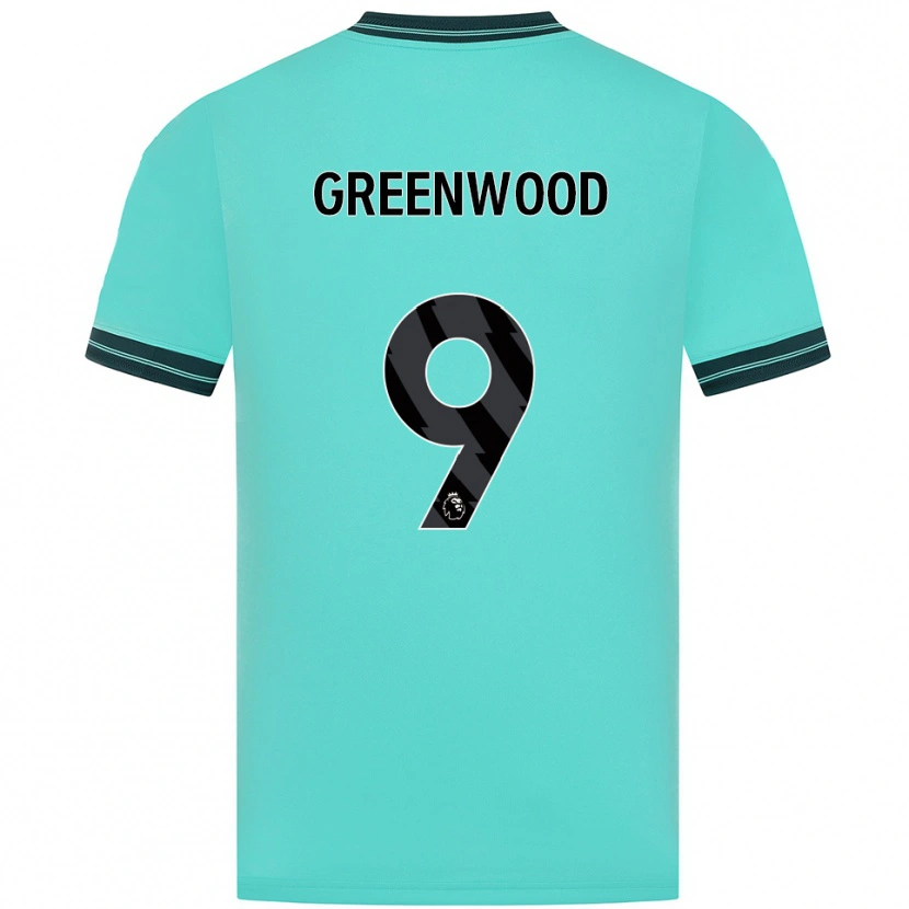 Danxen Herren Jashayde Greenwood #9 Himmelblau Grün Auswärtstrikot Trikot 2025/26 T-Shirt Schweiz
