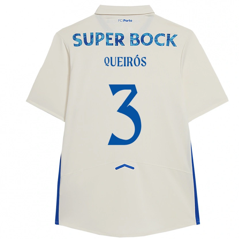 Danxen Herren Mariana Queirós #3 Weiß Blau Ausweichtrikot Trikot 2025/26 T-Shirt Schweiz