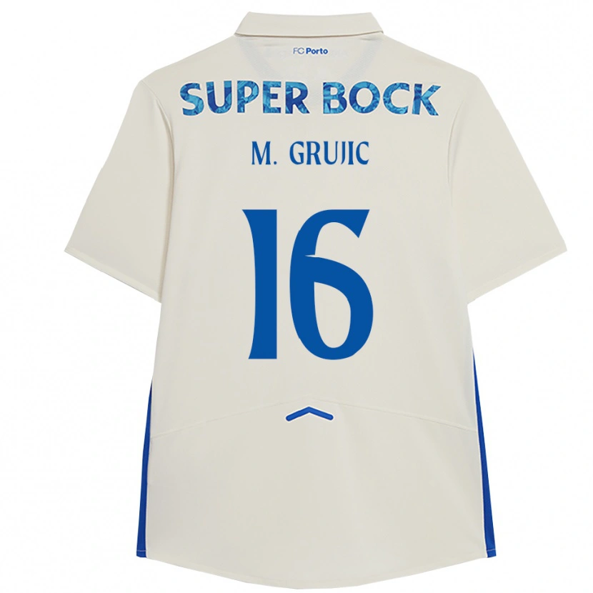Danxen Herren Marko Grujić #16 Weiß Blau Ausweichtrikot Trikot 2025/26 T-Shirt Schweiz