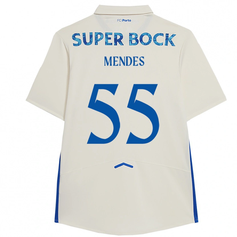 Danxen Herren Joao Mendes #55 Weiß Blau Ausweichtrikot Trikot 2025/26 T-Shirt Schweiz