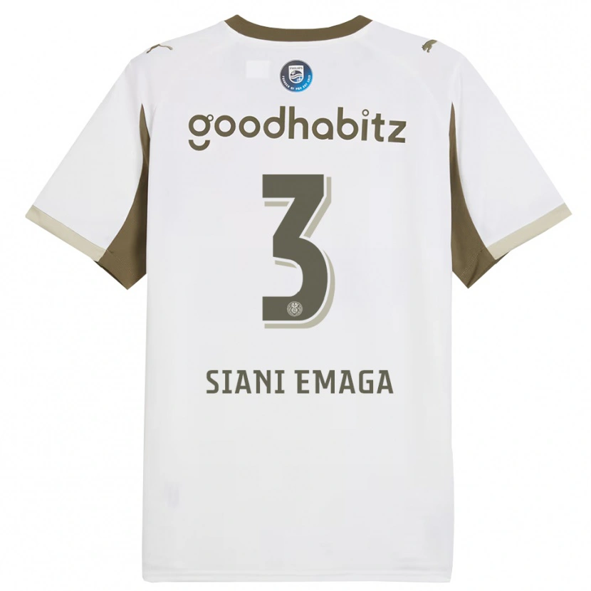 Danxen Herren Ezechiel Siani Emaga #3 Weiß Grau Ausweichtrikot Trikot 2025/26 T-Shirt Schweiz
