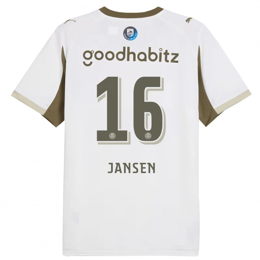 Danxen Herren Sem Jansen #16 Weiß Grau Ausweichtrikot Trikot 2025/26 T-Shirt Schweiz