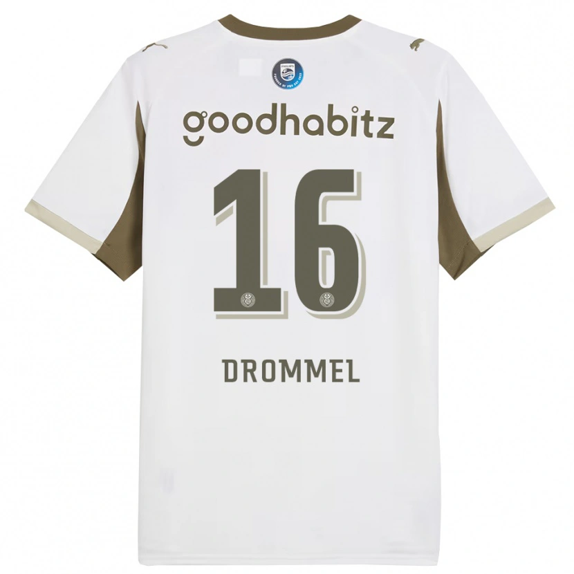Danxen Herren Joel Drommel #16 Weiß Grau Ausweichtrikot Trikot 2025/26 T-Shirt Schweiz