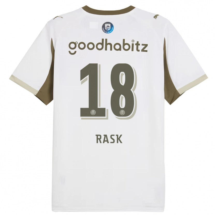 Danxen Herren Caroline Rask #18 Weiß Grau Ausweichtrikot Trikot 2025/26 T-Shirt Schweiz