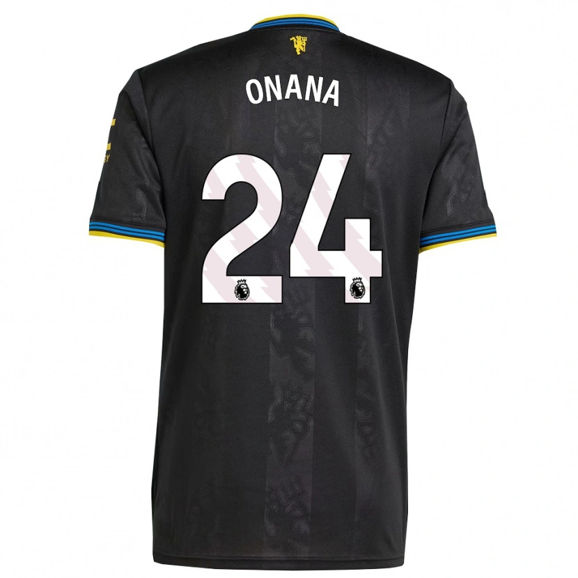 Danxen Herren André Onana #24 Schwarz Gelb Blau Ausweichtrikot Trikot 2025/26 T-Shirt Schweiz