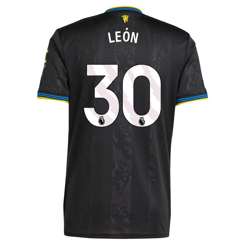 Danxen Herren Diego León #30 Schwarz Gelb Blau Ausweichtrikot Trikot 2025/26 T-Shirt Schweiz
