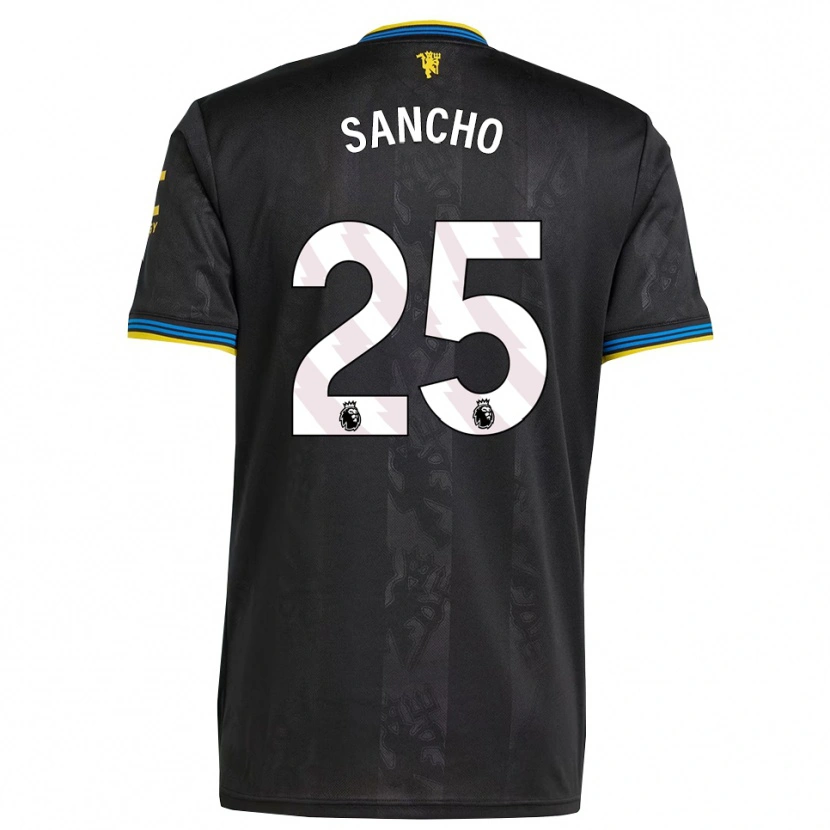 Danxen Herren Jadon Sancho #25 Schwarz Gelb Blau Ausweichtrikot Trikot 2025/26 T-Shirt Schweiz