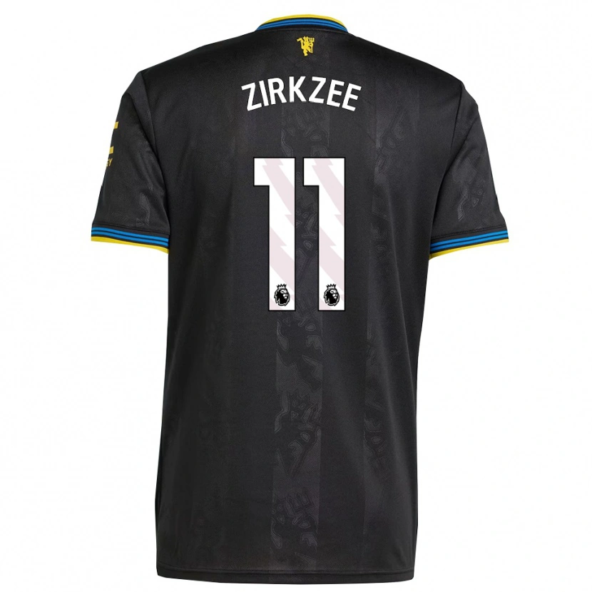 Danxen Herren Joshua Zirkzee #11 Schwarz Gelb Blau Ausweichtrikot Trikot 2025/26 T-Shirt Schweiz