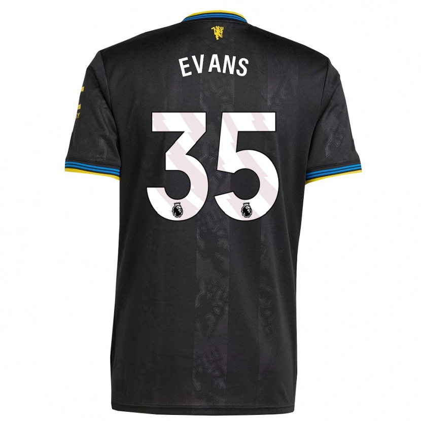 Danxen Herren Jonny Evans #35 Schwarz Gelb Blau Ausweichtrikot Trikot 2025/26 T-Shirt Schweiz