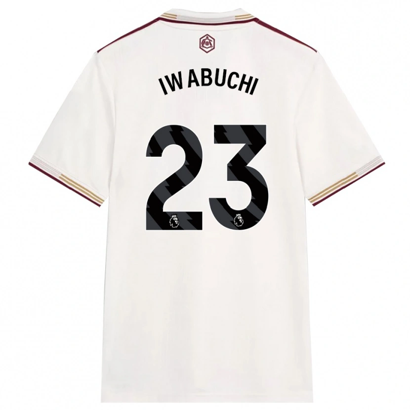 Danxen Herren Mana Iwabuchi #23 Creme Weiß Burgunderrot Ausweichtrikot Trikot 2025/26 T-Shirt Schweiz