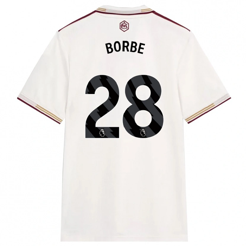 Danxen Herren Anneke Borbe #28 Creme Weiß Burgunderrot Ausweichtrikot Trikot 2025/26 T-Shirt Schweiz