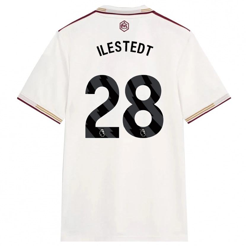 Danxen Herren Amanda Ilestedt #28 Creme Weiß Burgunderrot Ausweichtrikot Trikot 2025/26 T-Shirt Schweiz