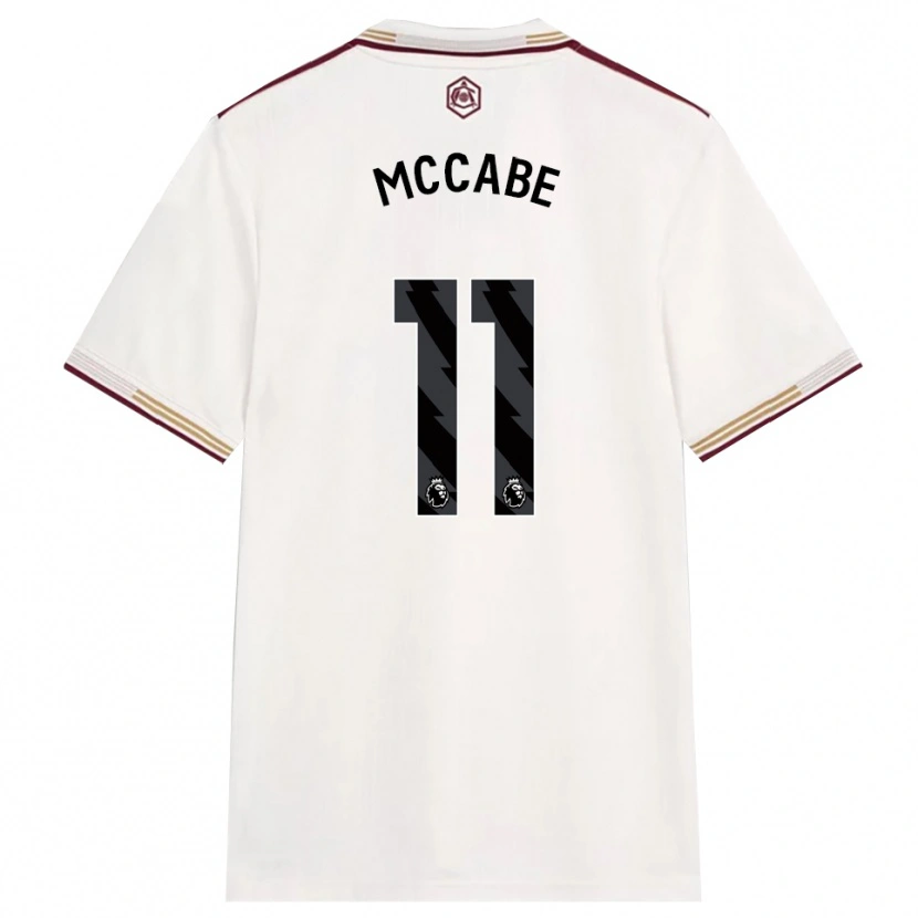 Danxen Herren Katie Mccabe #11 Creme Weiß Burgunderrot Ausweichtrikot Trikot 2025/26 T-Shirt Schweiz