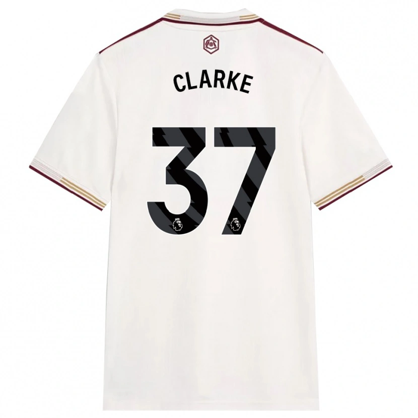 Danxen Herren Brayden Clarke #37 Creme Weiß Burgunderrot Ausweichtrikot Trikot 2025/26 T-Shirt Schweiz