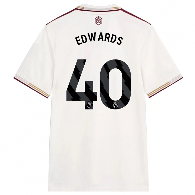 Danxen Herren Khayon Edwards #40 Creme Weiß Burgunderrot Ausweichtrikot Trikot 2025/26 T-Shirt Schweiz