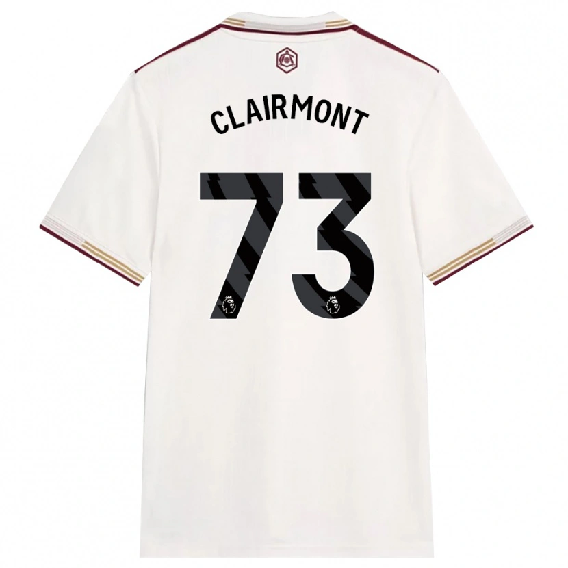 Danxen Herren Reece Clairmont #73 Creme Weiß Burgunderrot Ausweichtrikot Trikot 2025/26 T-Shirt Schweiz