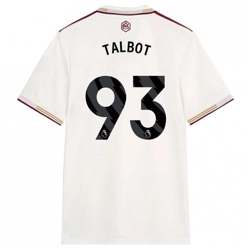 Danxen Herren Jack Talbot #93 Creme Weiß Burgunderrot Ausweichtrikot Trikot 2025/26 T-Shirt Schweiz