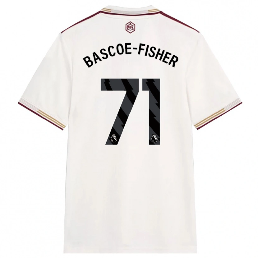 Danxen Herren Jakai Bascoe-Fisher #71 Creme Weiß Burgunderrot Ausweichtrikot Trikot 2025/26 T-Shirt Schweiz