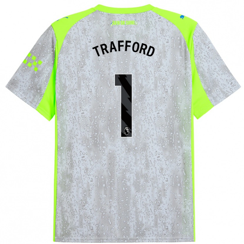 Danxen Herren James Trafford #1 Grau Gelb Ausweichtrikot Trikot 2025/26 T-Shirt Schweiz