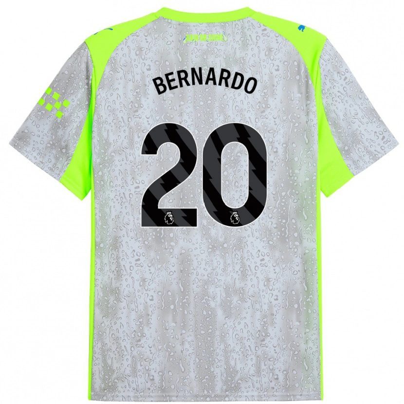 Danxen Herren Bernardo Silva #20 Grau Gelb Ausweichtrikot Trikot 2025/26 T-Shirt Schweiz