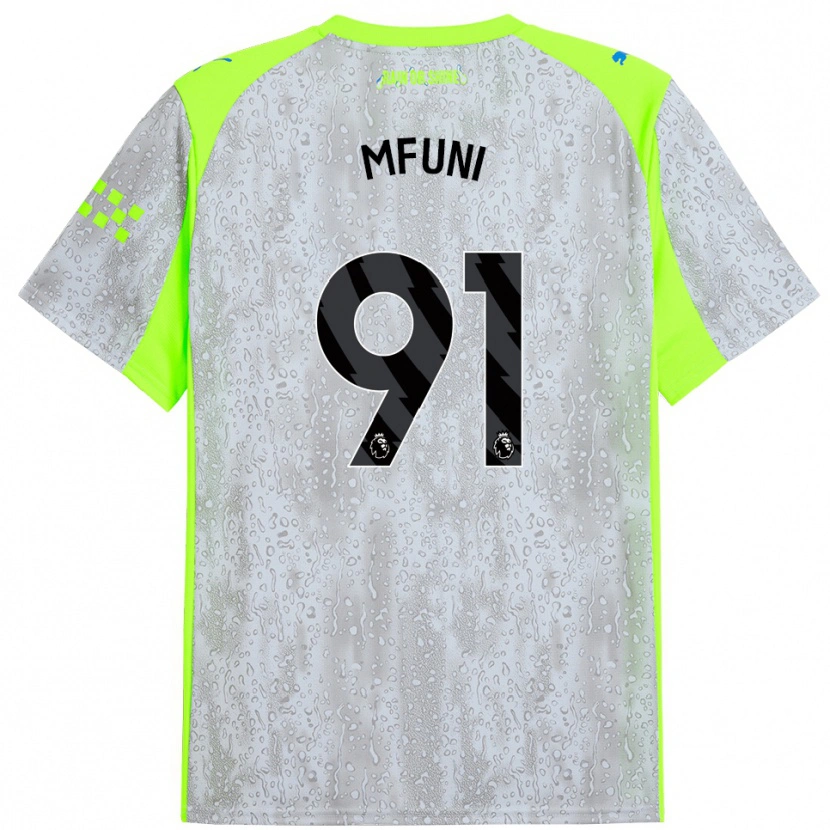 Danxen Herren Stephen Mfuni #91 Grau Gelb Ausweichtrikot Trikot 2025/26 T-Shirt Schweiz