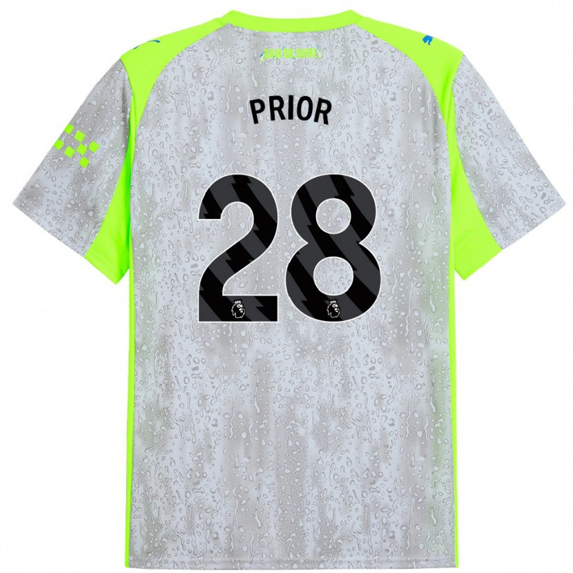 Danxen Herren Gracie Prior #28 Grau Gelb Ausweichtrikot Trikot 2025/26 T-Shirt Schweiz