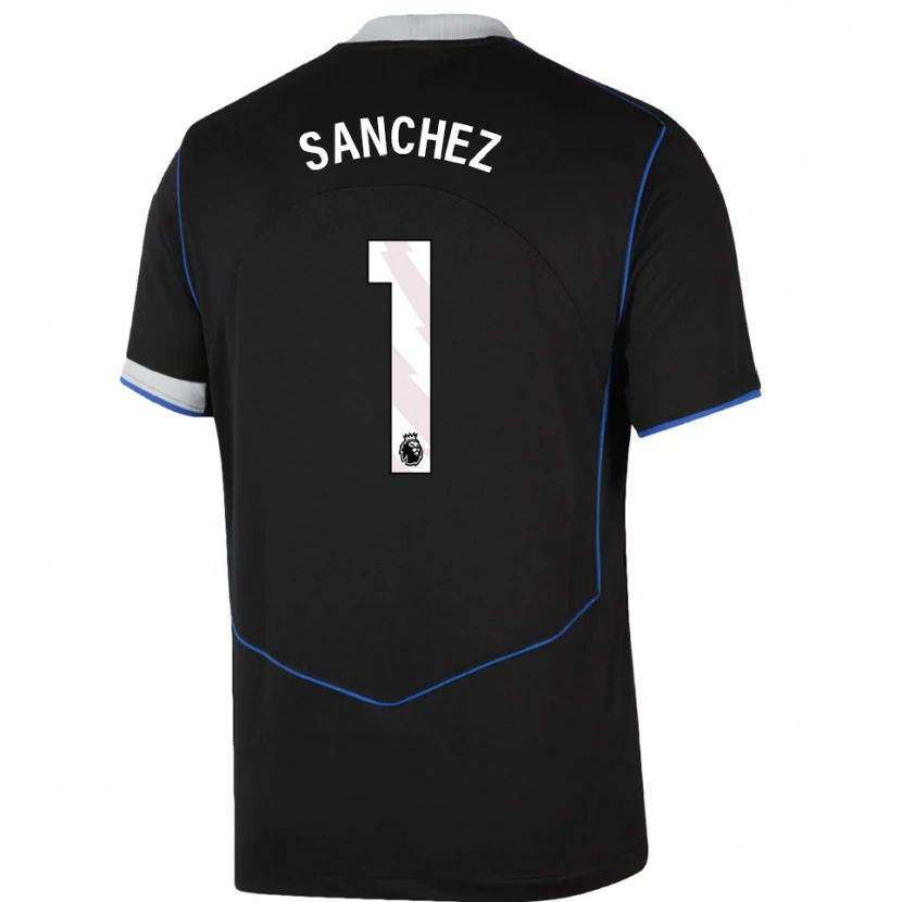 Danxen Herren Robert Sánchez #1 Schwarz Blau Silber Ausweichtrikot Trikot 2025/26 T-Shirt Schweiz